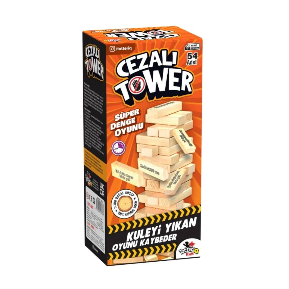 Cezalı Tower Ahşap Denge Oyunu