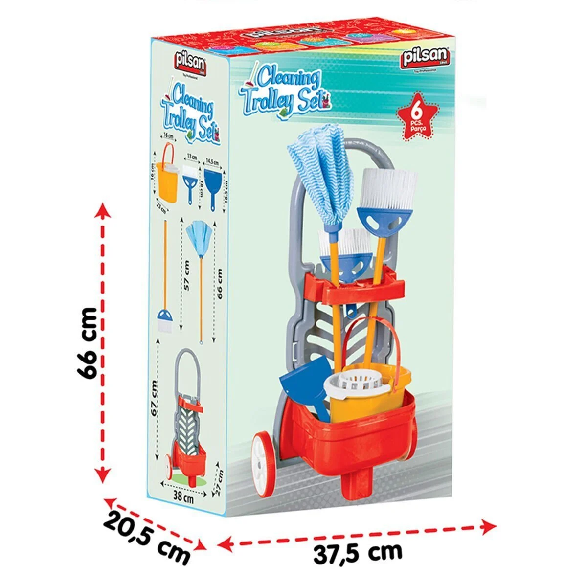 Tekerlekli Arabalı Temizlik Seti
