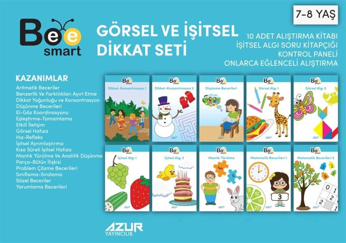 Bee Smart - Görsel ve İşitsel Dikkat Seti 7-8 Yaş