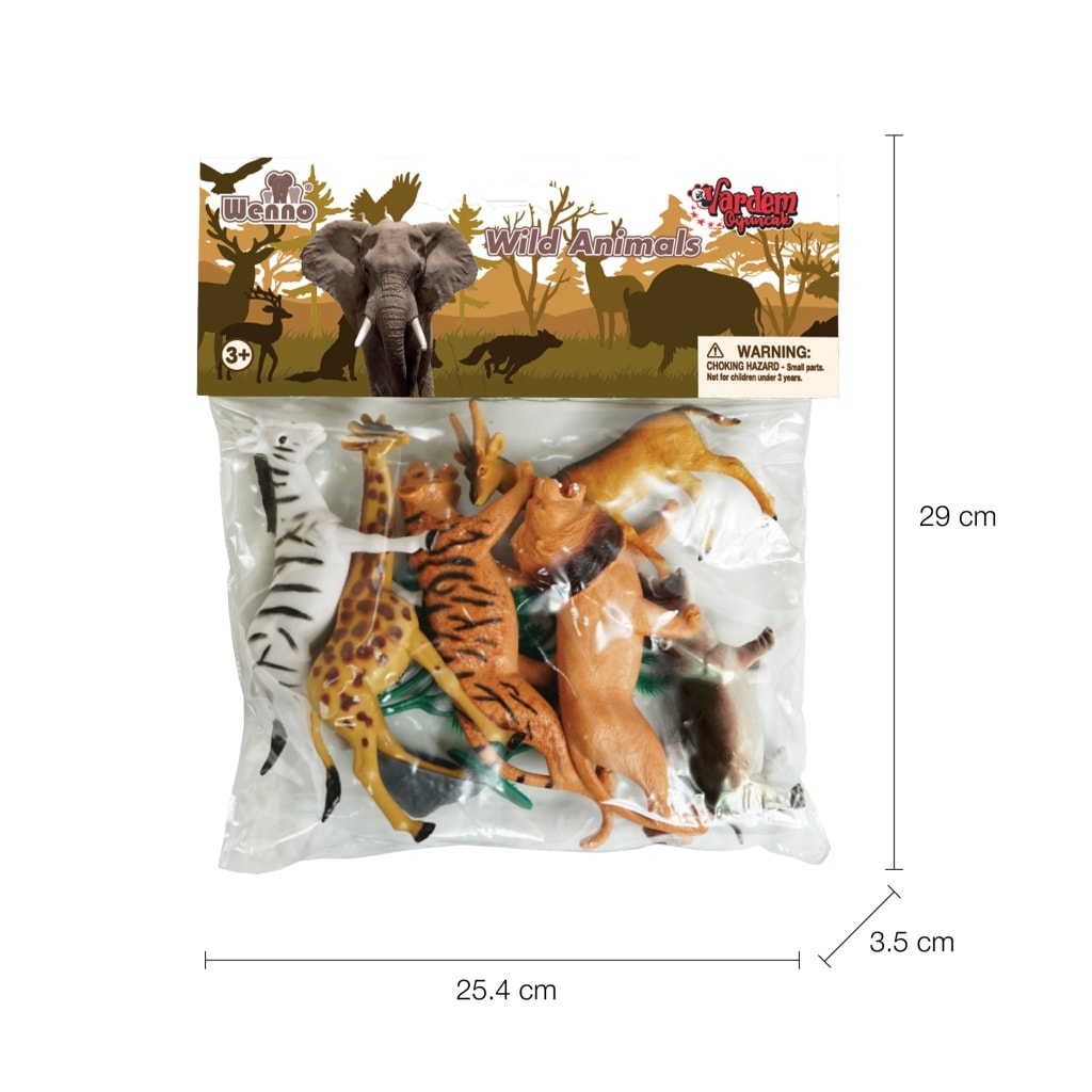 Vahşi Hayvanlar Poşetli 9 Parça