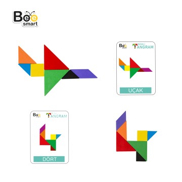 Renkli Tangram Hayal Et, Yerleştir, Oluştur