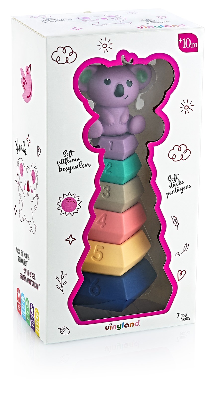 Soft İstifleme Beşgen/Koala (7'li Set)