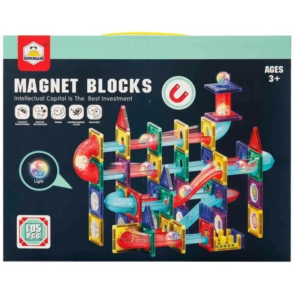 Manyetik Blok Işıklı 105 Parça