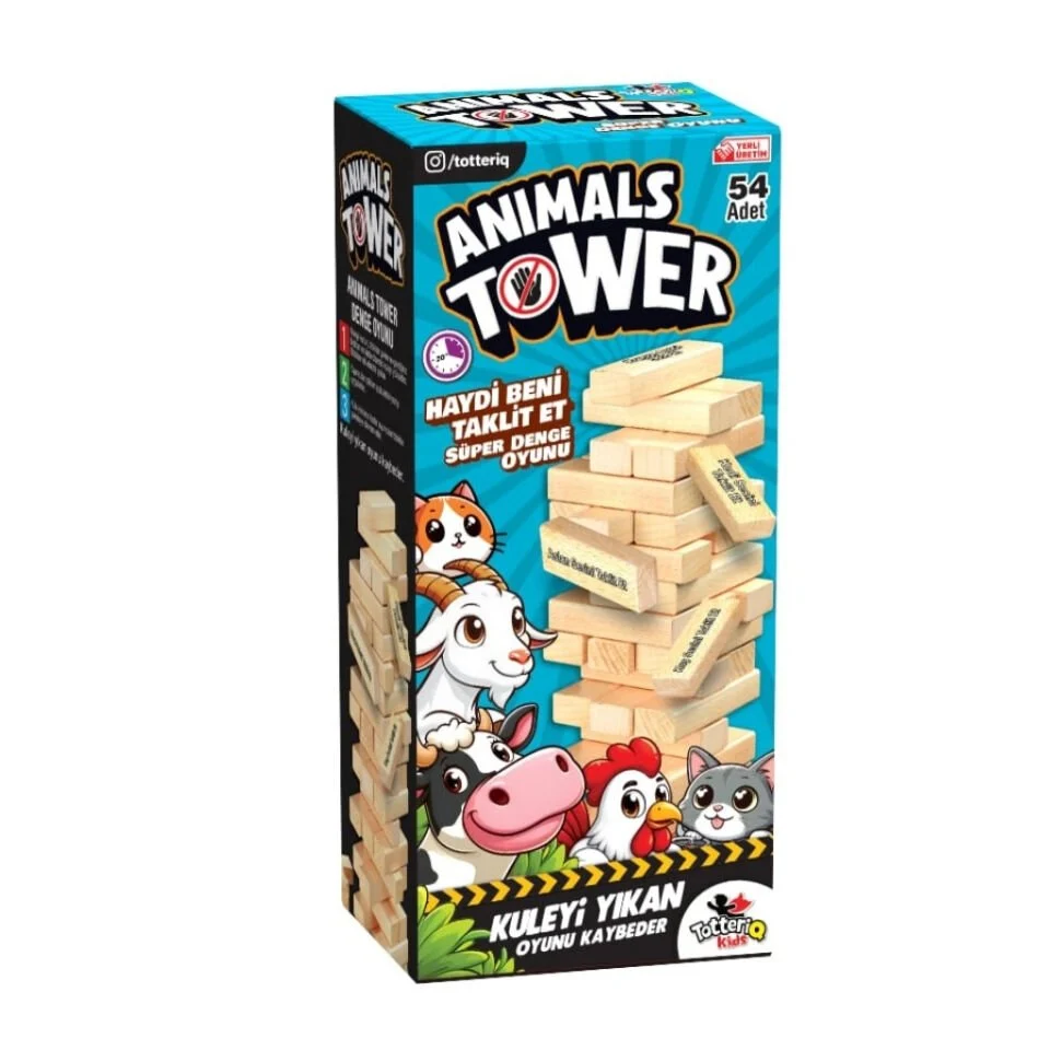Animals Tower Süper Denge Oyunu 54 Parça