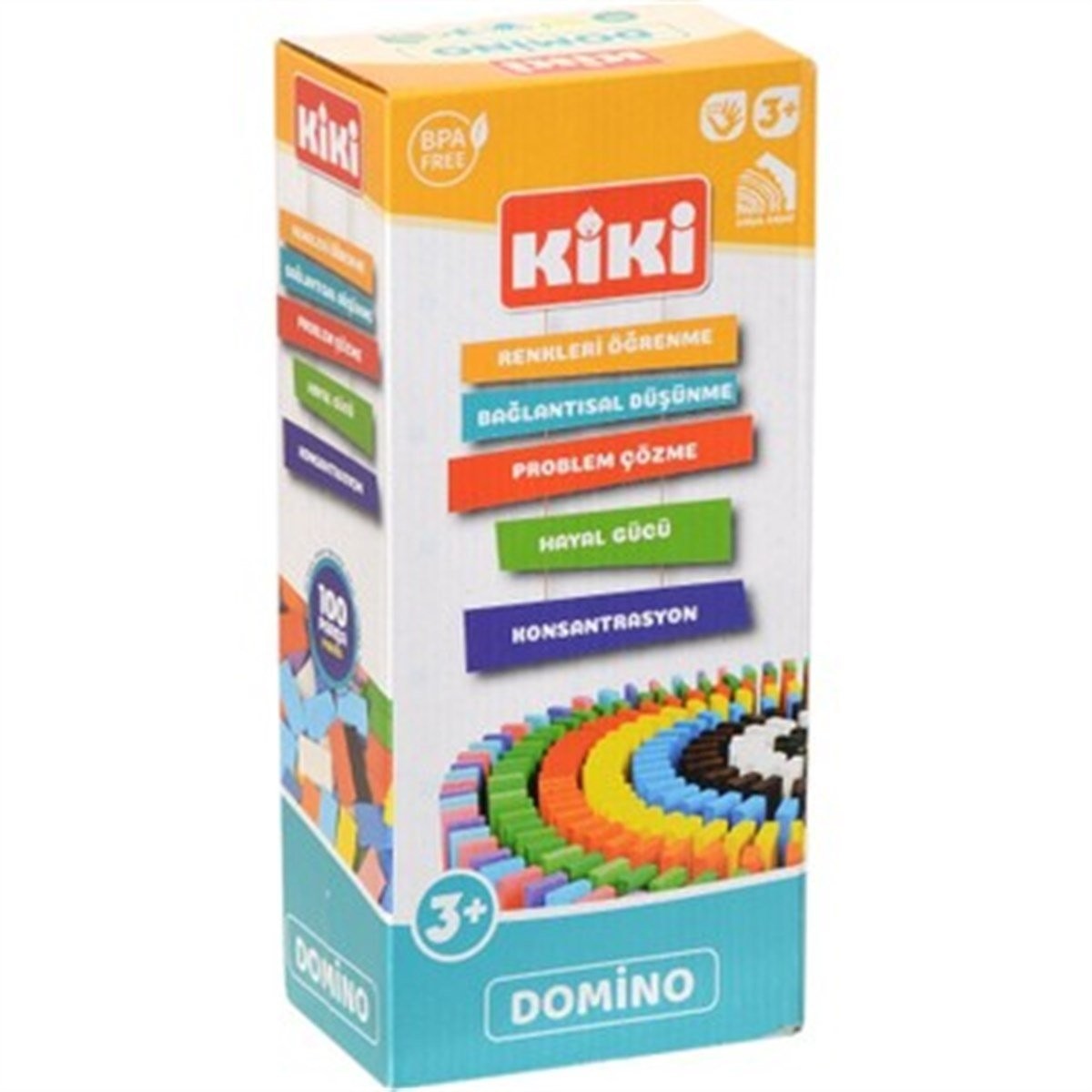 Kiki Ahşap Domino 100 Parça