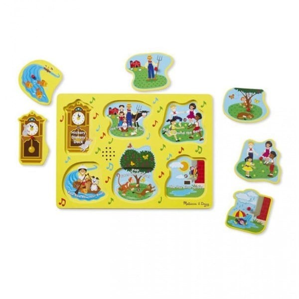 Melissa&Doug Ahşap Sesli Yapboz - İngilizce Çocuk Şarkıları 1