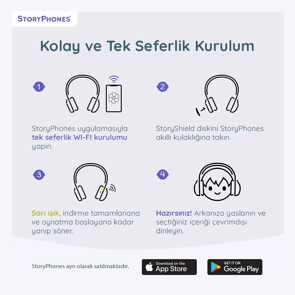 StoryPhones Bundle - Kulak Üstü Kulaklık Gri