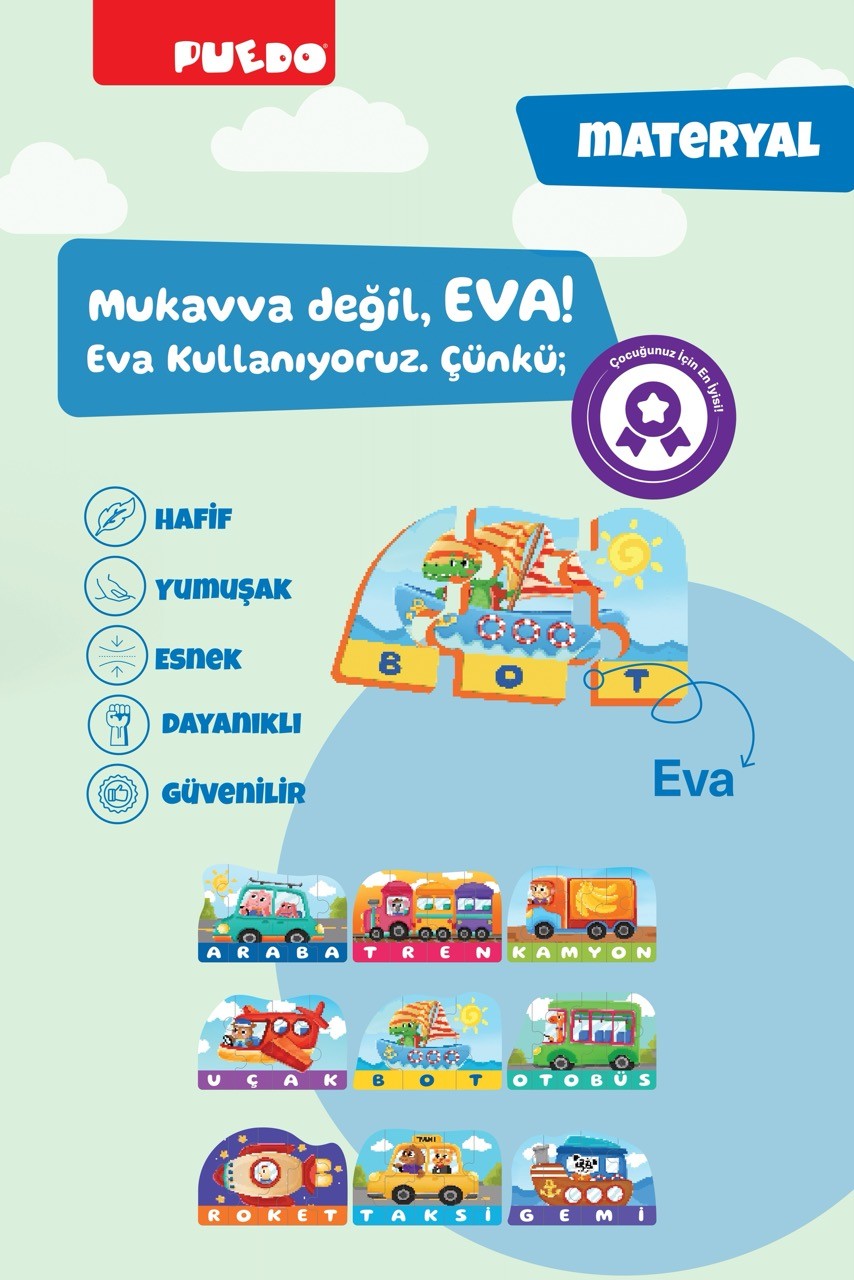İlk Kelimelerim Puzzle - Araçlar