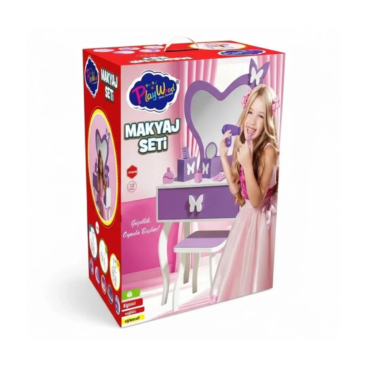 Kutuda Ahşap Makyaj Seti