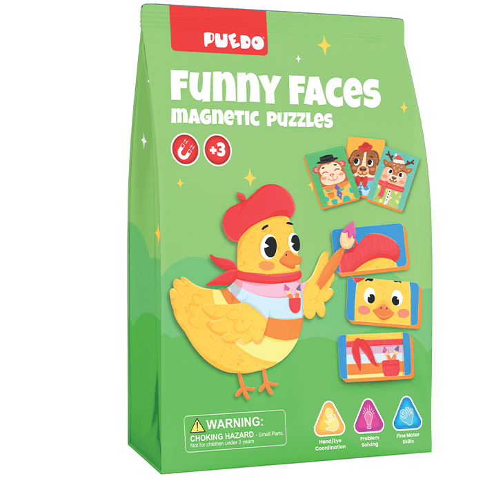 Manyetik Puzzle - Funny Faces (Sevimli Suratlar)