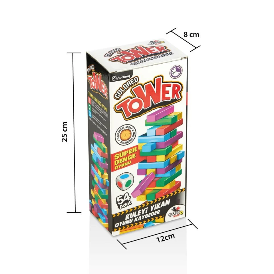 Renkli Tower Süper Denge Oyunu