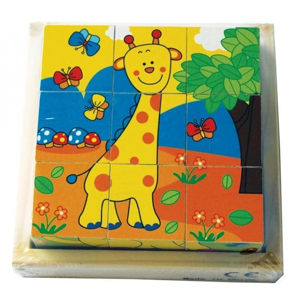 Ahşap Hayvanlar Küp Puzzle