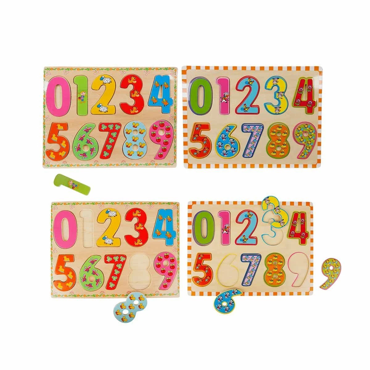 Wooden Puzzle Numbers 10 Parça