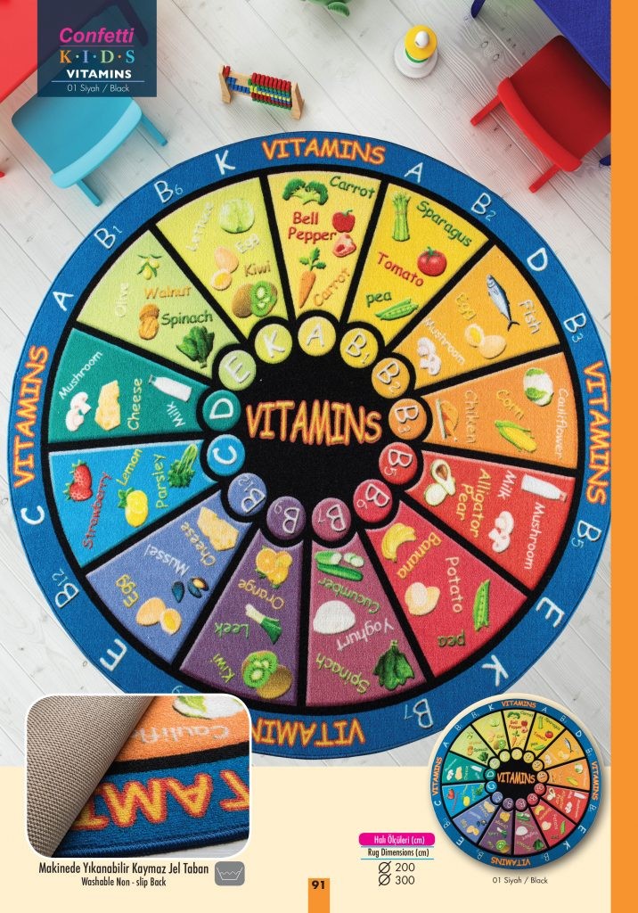 Vitamin Halı Çap 300 mt