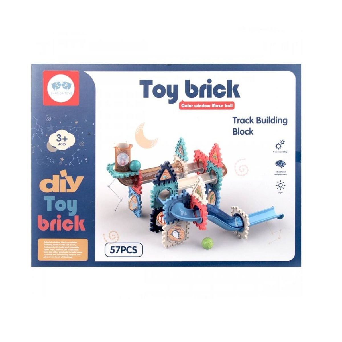 Toy Brick 3D Yapı ve Tasarım Blokları 57 Parça
