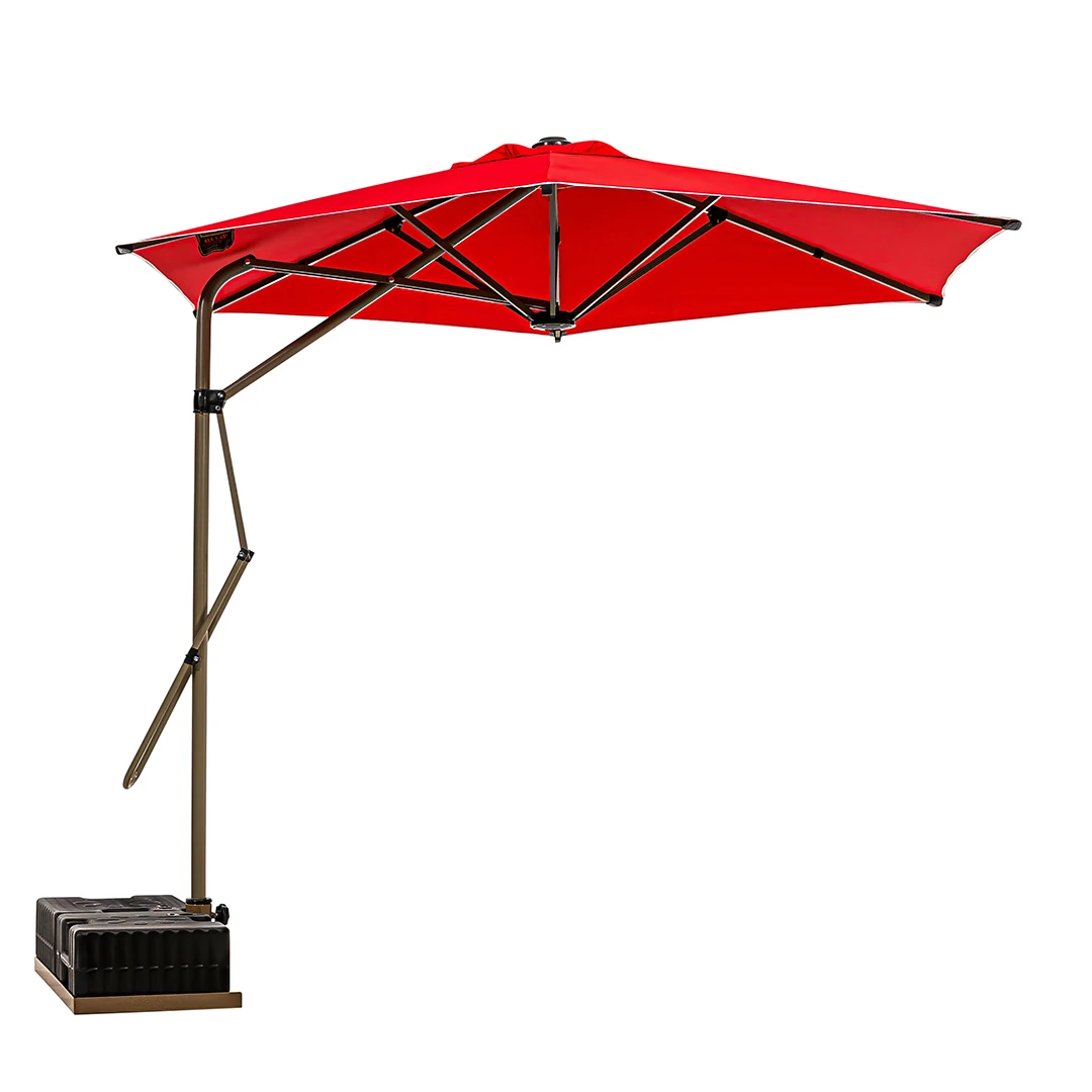 Yandan Gövdeli Bahçe Şemsiyesi - Kırmızı