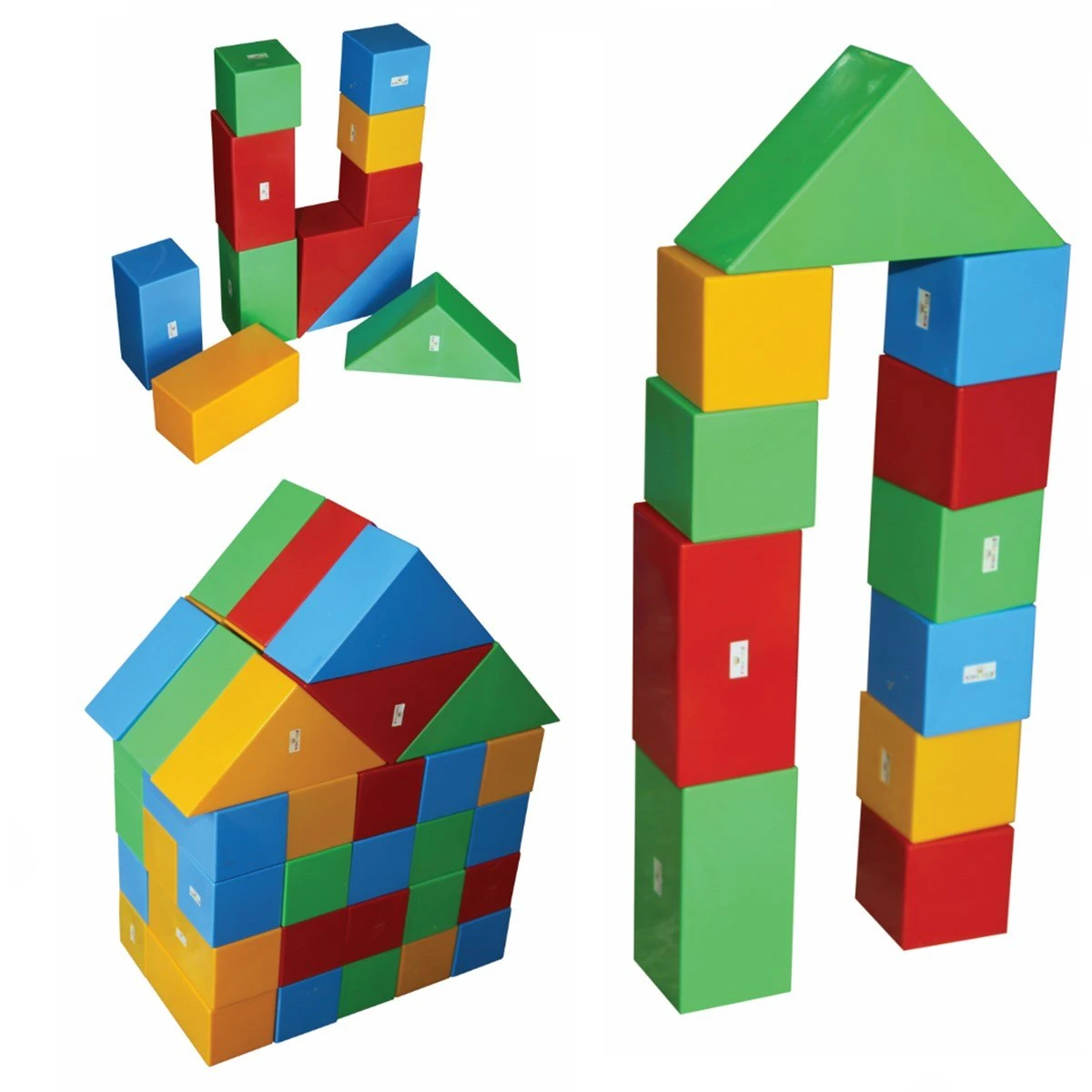 Plastik Eğitici Bloklar 60 Parça