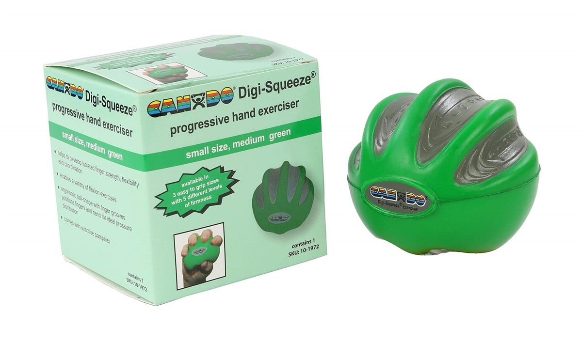 Cando Digi Squeeze El Egzersiz Topu Yeşil Sert