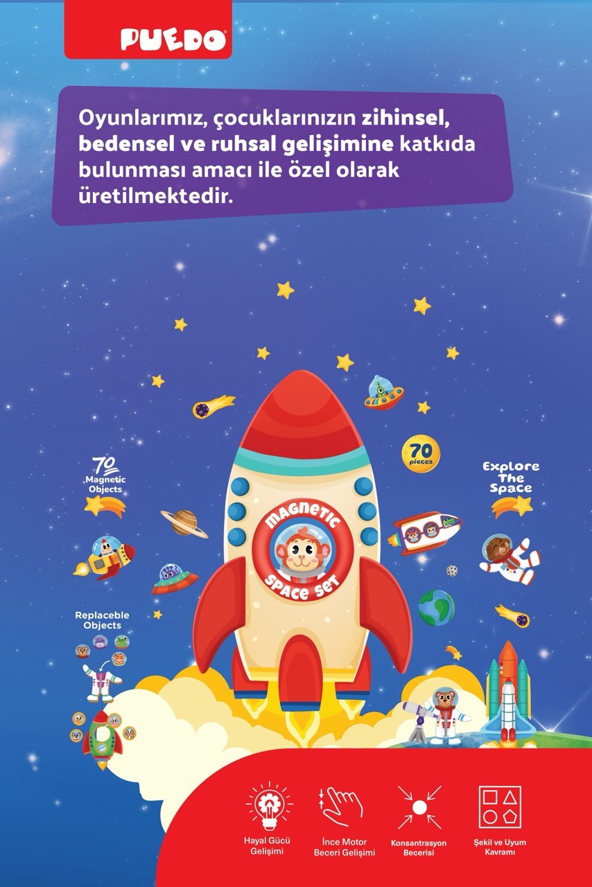 Manyetik Oyun Seti - Uzay
