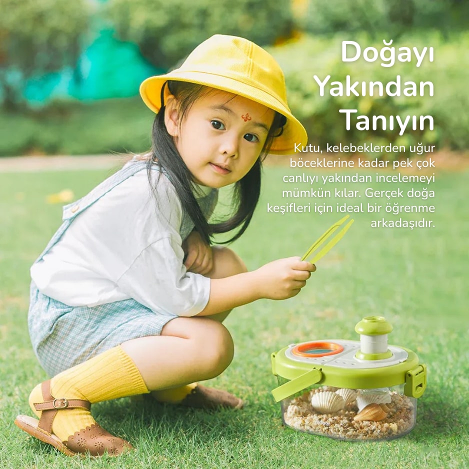 Mini Kaşif Gözlem Kutusu – Büyüteçli Doğa Keşif Seti