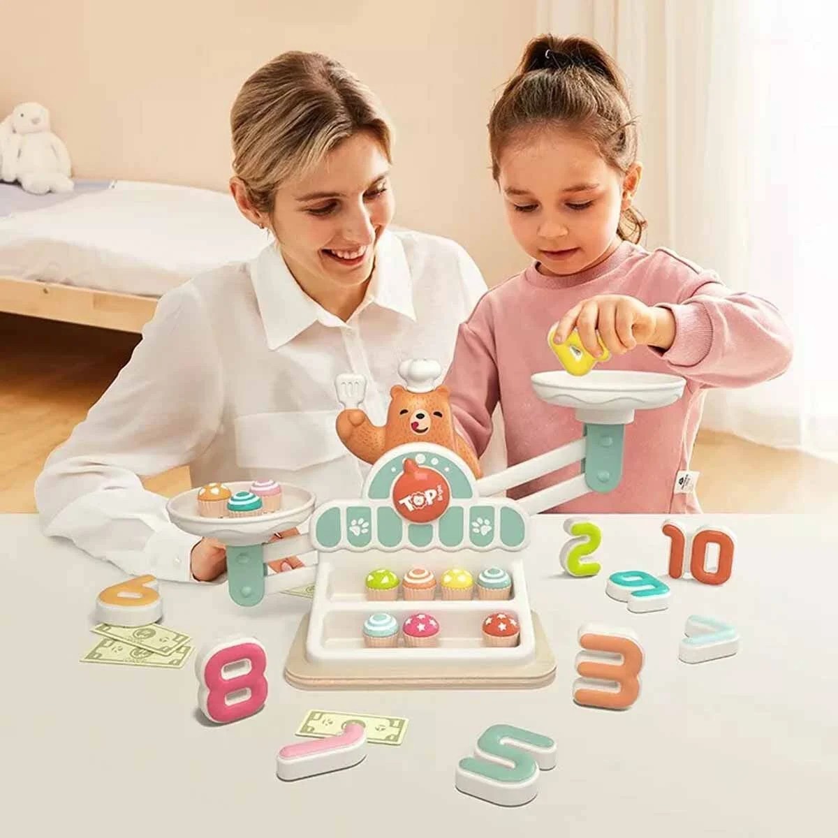 Ahşap Manyetik Terazi Alışveriş Oyunu