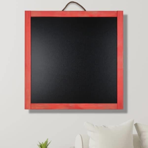 Kara Tahta 60×60 Dekoratif Yazı Tahtası Kırmızı