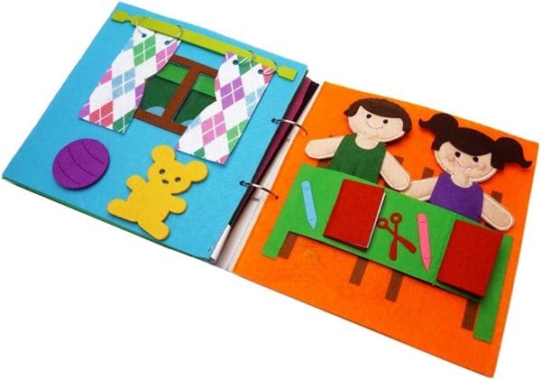 Aybino Keçe Kitap -12 Sayfa-1+1 El Yapımı Montessori Kitabı