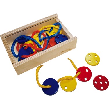 Ahşap İpe Geçirme Düğmeler