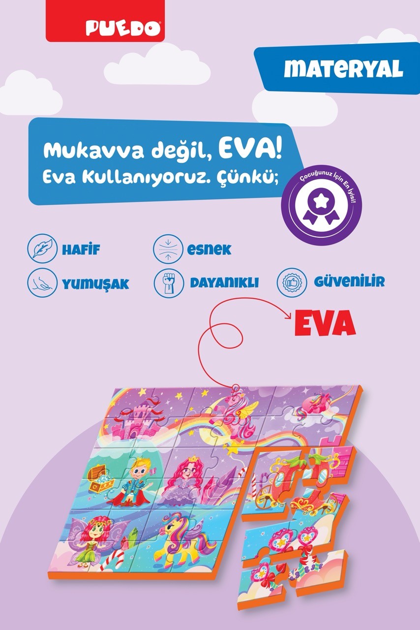 36 Parça 9in1 Çift Taraflı Puzzle - Unicorn