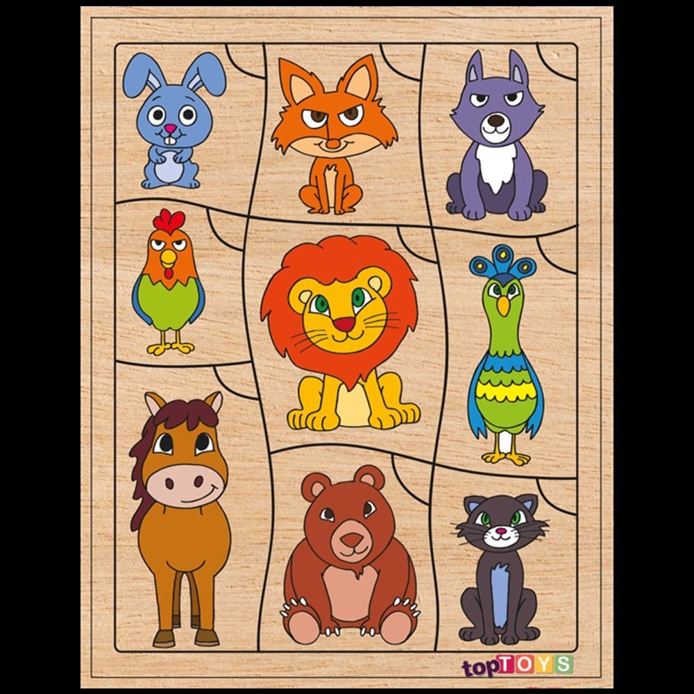 Bil Bakalım Kimin Kuyruğu Ahşap Eşleştirme Puzzle