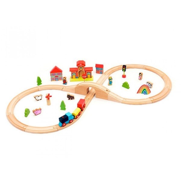 Ahşap Tren Seti 48 Parça