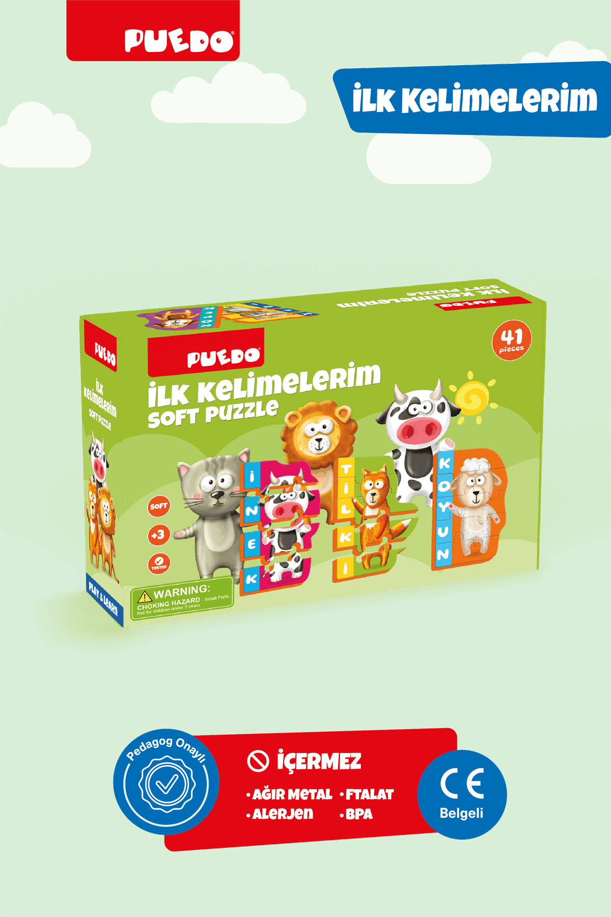  İlk Kelimelerim Puzzle - Hayvanlar