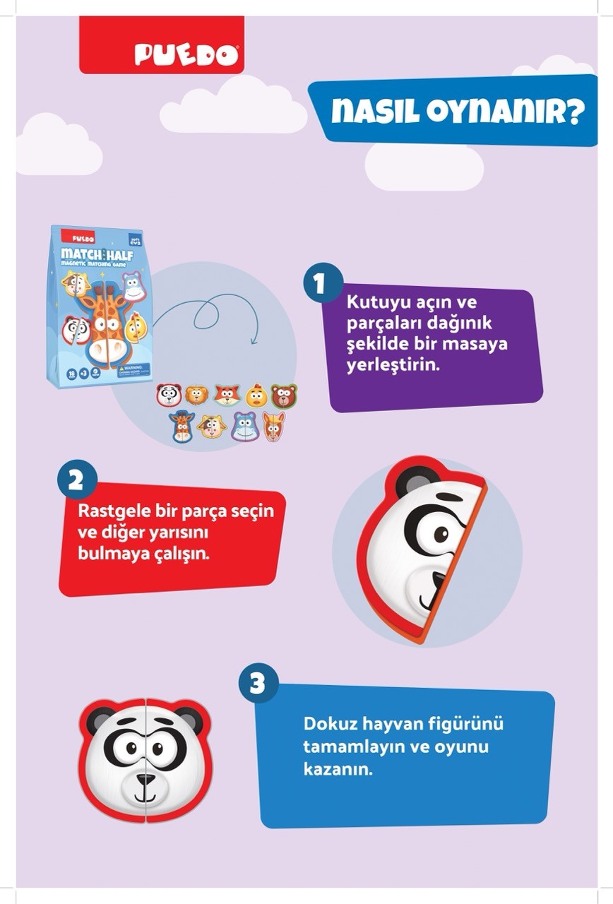  Manyetik Eşleştirme Oyunu - Match The Half