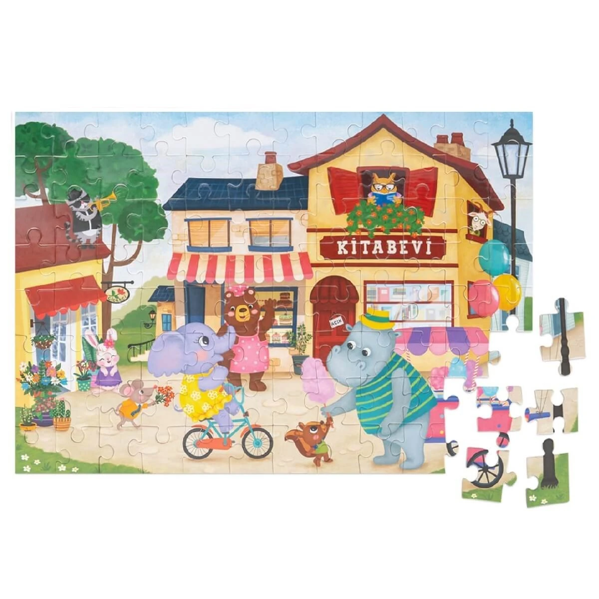 96 Parça Yer Puzzle – Sevimli Mahalle
