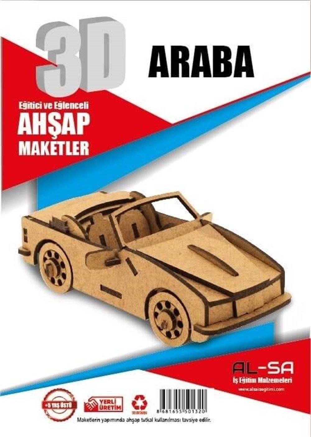 3D Maket Araba 5+Yaş