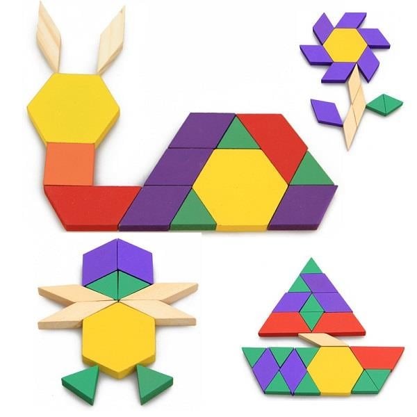 Ahşap Tangram Puzzle 125 Parça