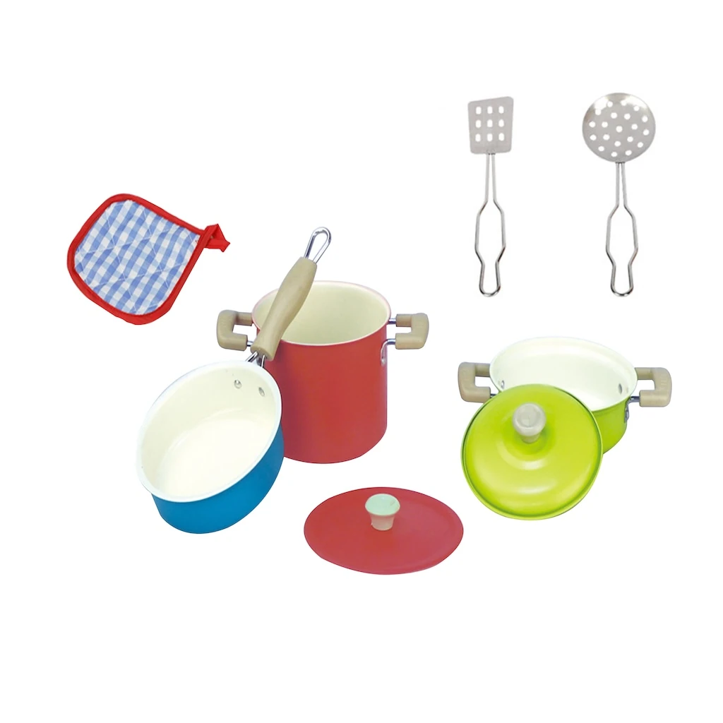 Emaye Tencere 8 Parça Pembe