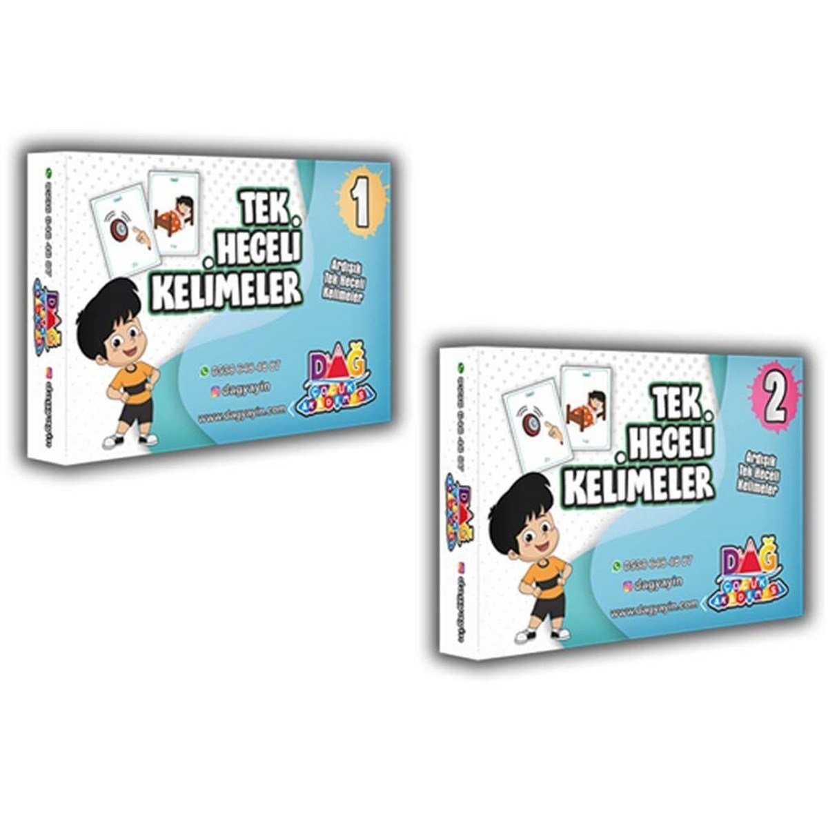 Tek Heceli Kelimeler 1-2 (2 kutu)