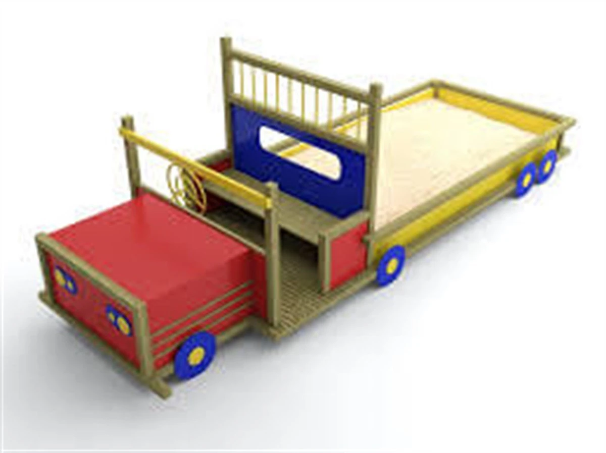 Ahşap Kamyon Kum Havuzu Çocuk İçin