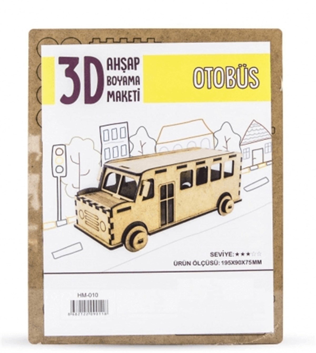 Otobüs - 3D Ahşap Puzzle
