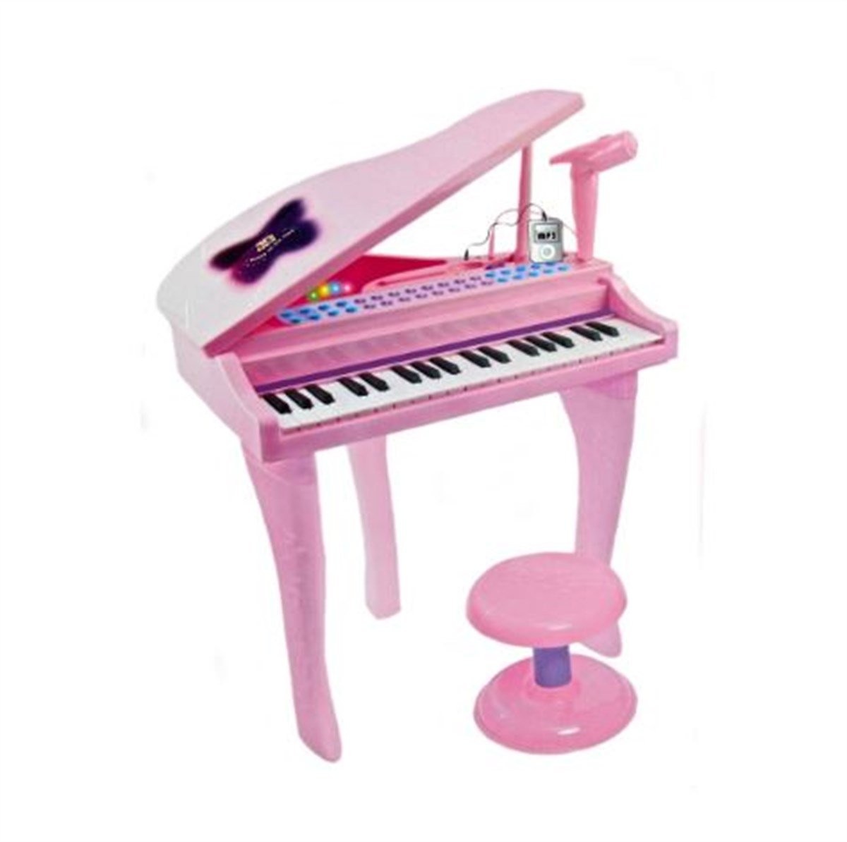 Mikrofonlu Mini Piano 37 Tuşlu Pembe