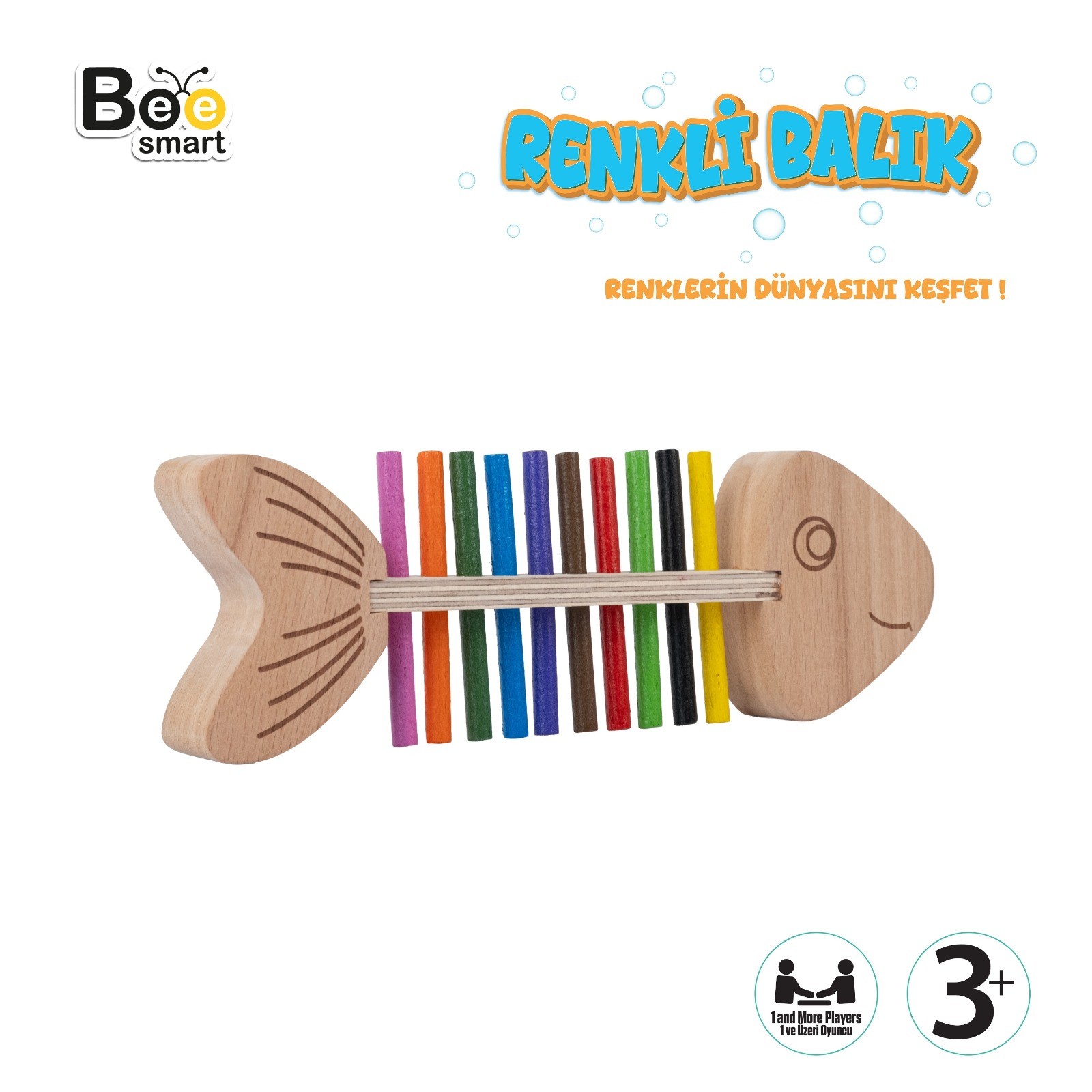 Ahşap Renkli Balıklar 3+ Yaş