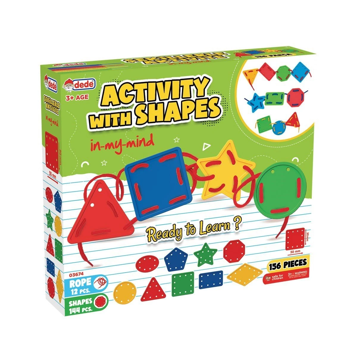 Şekillerle Aktivite İp Geçirme 156 Parça