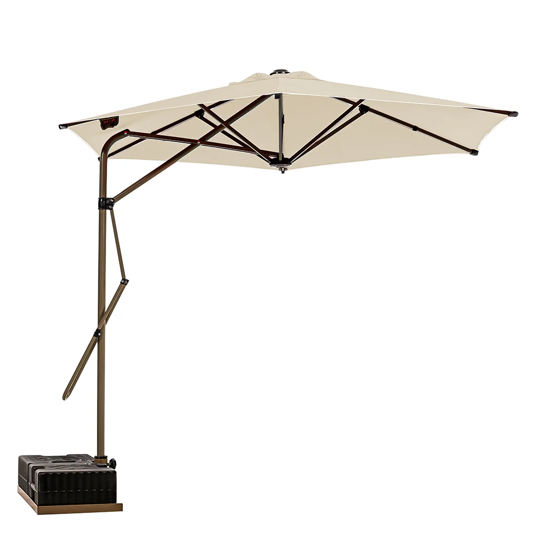 Yandan Gövdeli Bahçe Şemsiyesi - Krem
