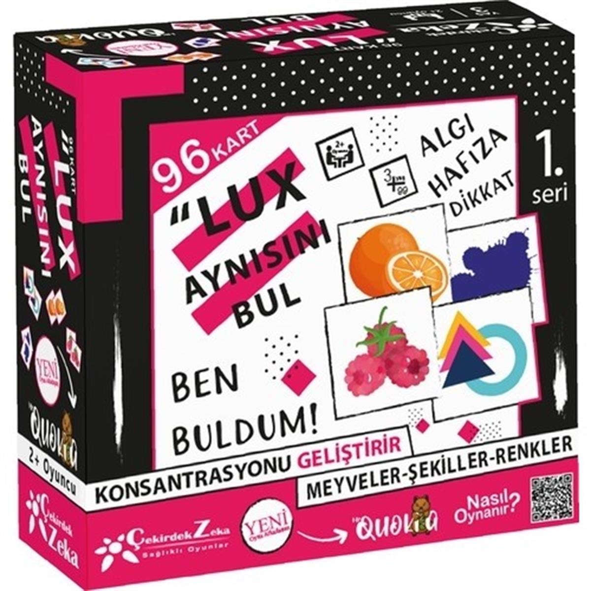 Aynısını Bul Lux Pembe - Meyveler, Şekiller, Renkler