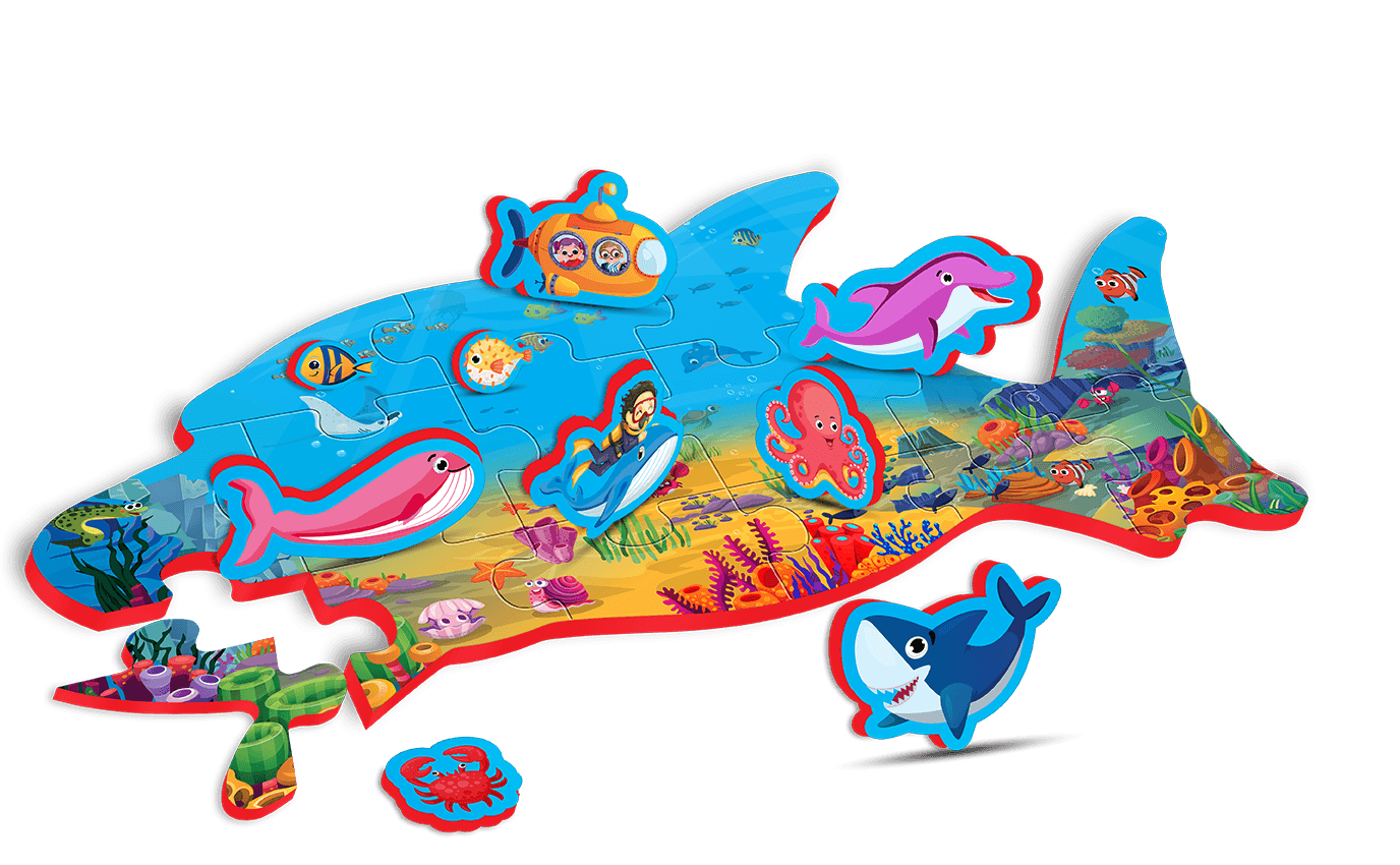 Çift Taraflı Puzzle - Deniz Canlıları