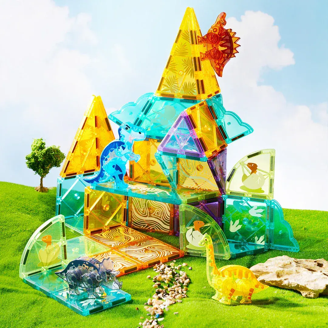 Renkli Magnetic Tiles - Jurassic Macerası