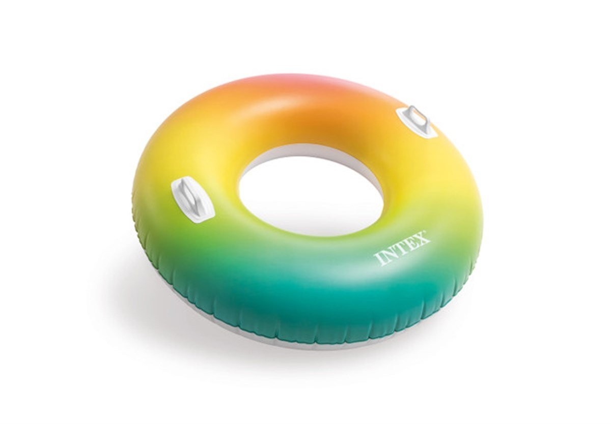 Rainbow Ombre Şişme Havuz Yüzme Simidi