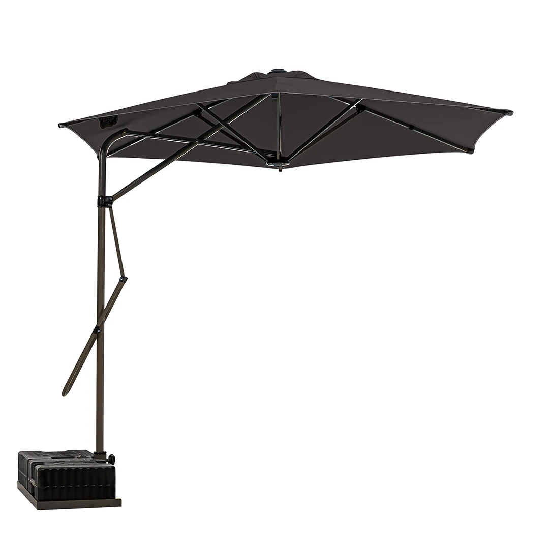 Akrilik Kumaşlı Yandan Gövdeli Bahçe Şemsiyesi - Antrasit