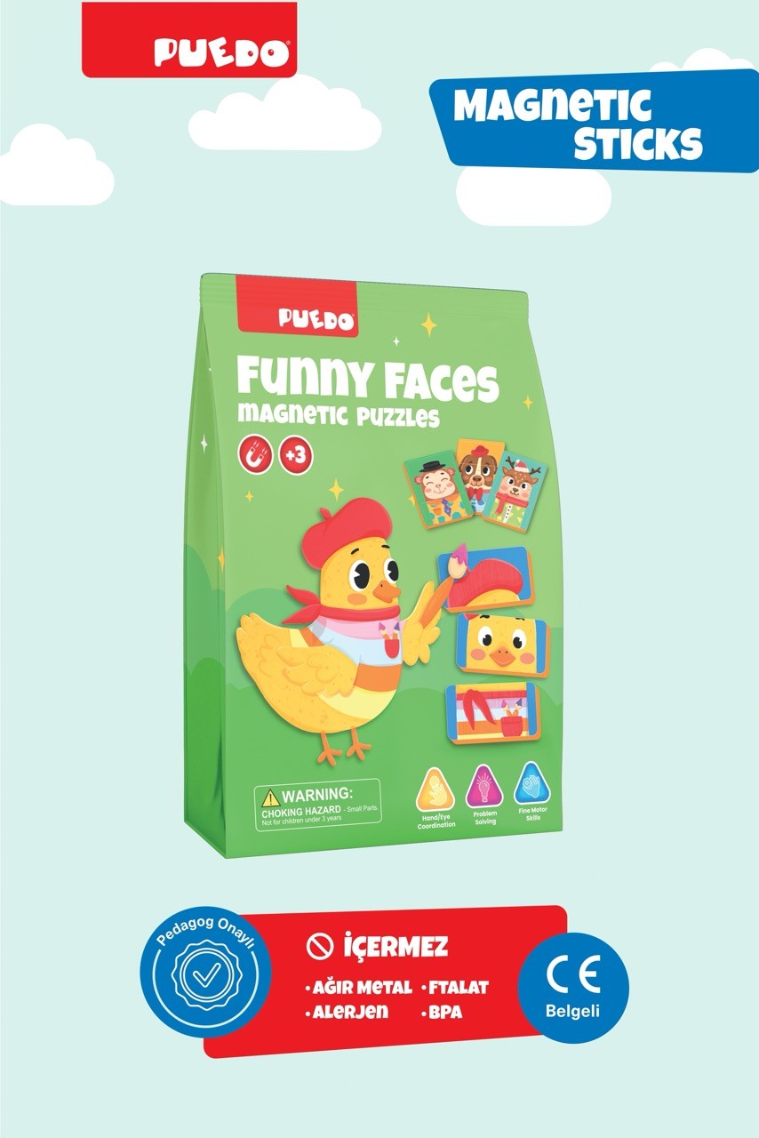 Manyetik Puzzle - Funny Faces (Sevimli Suratlar)